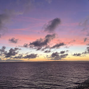 Wasserlandschaft und Meer - Blick vom Kreuzfahrtschiff